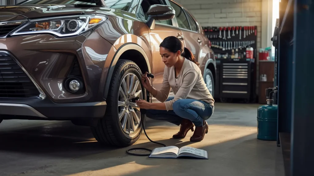 How do you reset your Toyota tire pressure light